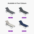 Clearance-PURPLE LEAF Patio Chaise Lounge Plastic Pool Outdoor Lounge Chair with Aluminum Frame Stackable Patio Tanning Chairs for Poolside Sunbathing Beach Deck Yard