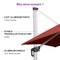PURPLE LEAF Best Square Cantilever Pool Umbrella Outdoor Patio Sun Porch Umbrella