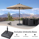 PURPLE LEAF Aluminum Patio Table Umbrella Heavy Duty Market Umbrella with Base