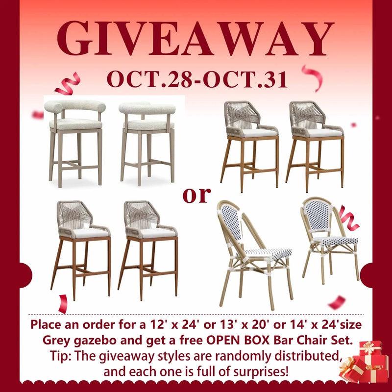 PURPLE LEAF Patio Gazebo for Backyard Grey Hardtop Galvanized Steel Roof Awning String Lights-milky