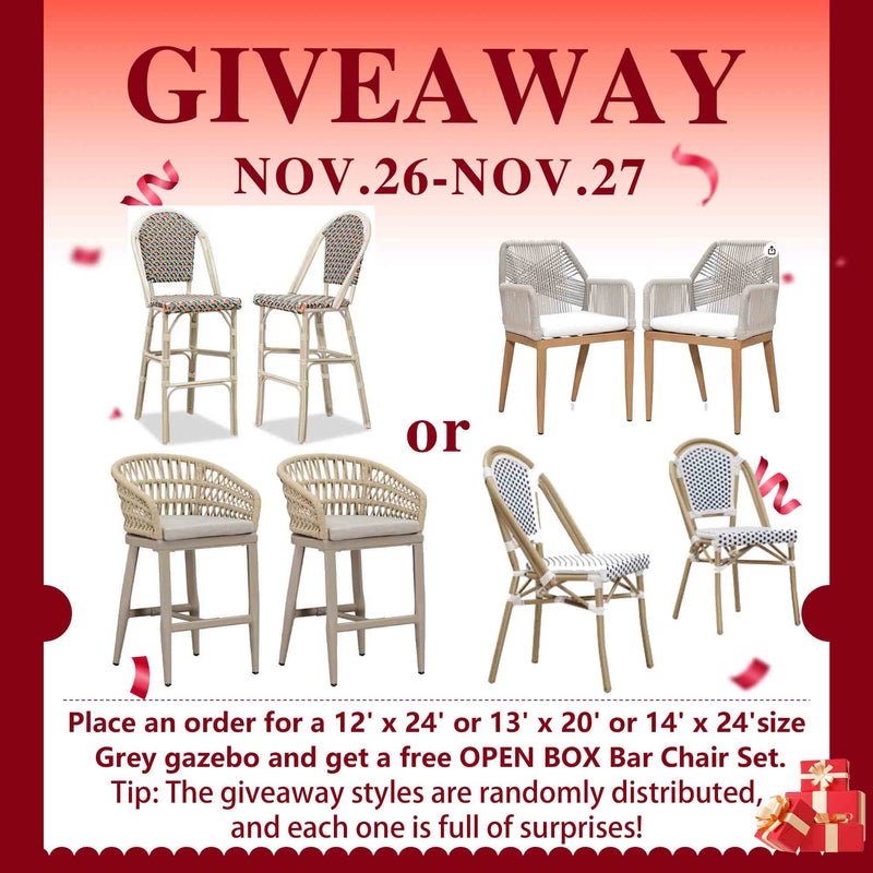 PURPLE LEAF Patio Gazebo for Backyard Grey Hardtop Galvanized Steel Roof Awning String Lights-milky