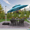 PURPLE LEAF Round Cantilever Patio Umbrella Heavy Duty Umbrella for Porch Garden Pool
