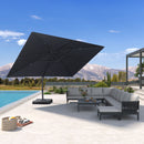 PURPLE LEAF Stepless Tilt Cantilever Umbrella Affordable Outdoor Patio Umbrella