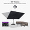 PURPLE LEAF Stepless Tilt Cantilever Umbrella Affordable Outdoor Patio Umbrella