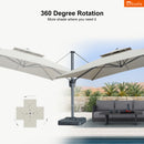 Clearance - PURPLE LEAF OPEN BOX SUNBRELLA Cantilever Umbrella Grey Aluminum Patio Umbrella