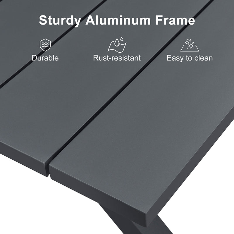 PURPLE LEAF Outdoor Dining Set Rattan Dining Chairs and Table for Garden Patio