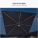 Clearance - PURPLE LEAF LED Economical 10ft Patio Umbrellas Outdoor Umbrella with Lights