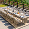 PURPLE LEAF Outdoor Dining Set for Family, Aluminum Outdoor Patio Table and Chairs Set with Olefin Cushions, Patio Furniture Set for Garden or Deck, Beige