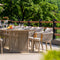 PURPLE LEAF Outdoor Dining Set for Family, Aluminum Outdoor Patio Table and Chairs Set with Olefin Cushions, Patio Furniture Set for Garden or Deck, Beige