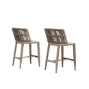 PURPLE LEAF Outdoor Bar Stools Set of 2 for Overweight Wicker Rattan Patio Barstools Woven Modern Bar Chairs with Backrest and Cushions for Garden Outside