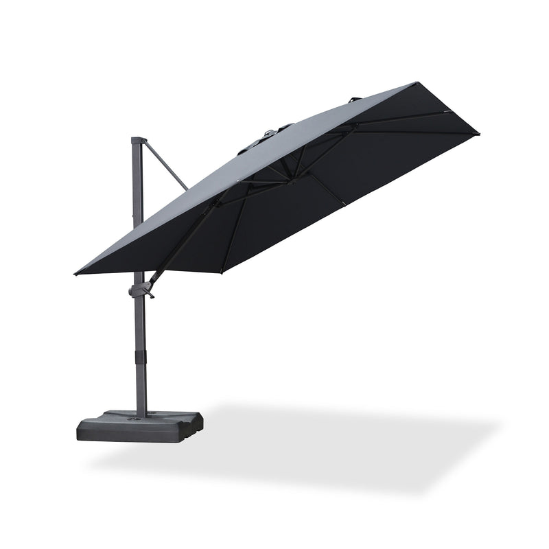 PURPLE LEAF Stepless Tilt Cantilever Umbrella Affordable Outdoor Patio Umbrella