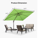 PURPLE LEAF Patio Cantilever Umbrella with Aluminum Offset Hanging for Pool Garden Deck