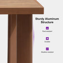 PURPLE LEAF 7/9/11 Pieces Dining Set Patio Metal Rectangular Table and Wicker Rattan Chairs