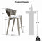 PURPLE LEAF Counter Height Bar Stool Set of 2 Outdoor Stool Chair with Footrest Patio Bar Height Stools Rattan Barstools for Outdoor or Indoor