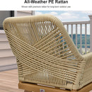 PURPLE LEAF Outdoor Dining Set All-Weather PE Rattan Outdoor Patio Furniture Set with Aluminum Frame