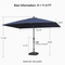 PURPLE LEAF Aluminum Outdoor Market Umbrella Patio Table Umbrella