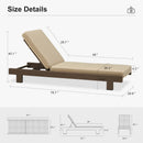 PURPLE LEAF Outdoor Daybed for Patio,  Poolside Chaise Lounge Bed with Cushion, Olefin Blend Fabric, Aluminum Frame Sunbed with Side Table for Deck and Backyard