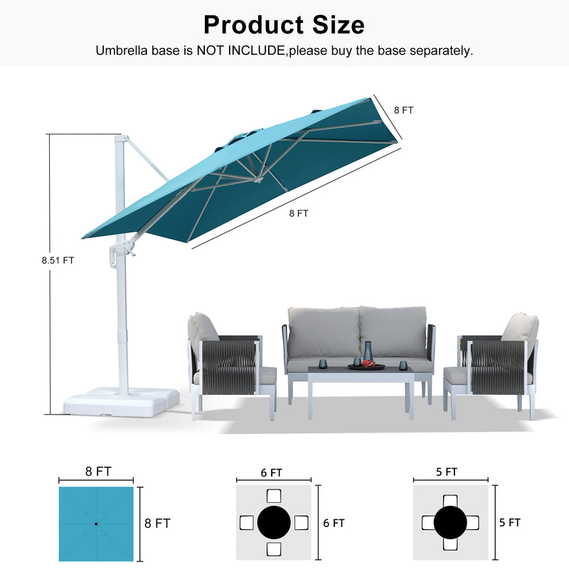 PURPLE LEAF White Outdoor Patio Umbrella Economical Large Patio Umbrellas