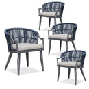 PURPLE LEAF Outdoor Dining Chairs Set of 2 Modern Furniture Chairs with Comfortable Cushions and Aluminum Frame for Outdoor, Indoor, or Kitchen