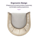 PURPLE LEAF 2 Pieces Patio Dining Chair Set Wicker Outdoor Furniture Seating Aluminum Bistro Set  with Cushions for Garden Kitchen