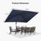 PURPLE LEAF Patio Cantilever Umbrella with Aluminum Offset Hanging for Pool Garden Deck