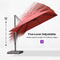 PURPLE LEAF Patio Cantilever Umbrella with Aluminum Offset Hanging for Pool Garden Deck