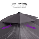 PURPLE LEAF Large Round Patio Cantilever Umbrella for Deck, Pool, Backyard