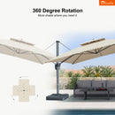Clearance - PURPLE LEAF OPEN BOX SUNBRELLA Cantilever Umbrella Grey Aluminum Patio Umbrella