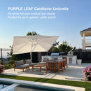 PURPLE LEAF White Outdoor Patio Umbrella Economical Large Patio Umbrellas