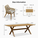 PURPLE LEAF Outdoor Dining Set All-Weather PE Rattan Outdoor Patio Furniture Set with Aluminum Frame