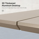 PURPLE LEAF Outdoor Dining Set for Family, Aluminum Outdoor Patio Table and Chairs Set with Olefin Cushions, Patio Furniture Set for Garden or Deck, Beige