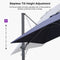 PURPLE LEAF Stepless Tilt Cantilever Umbrella Affordable Outdoor Patio Umbrella
