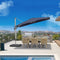 PURPLE LEAF Deluxe Left-Right Tilting Patio Umbrella Outdoor Swivel Cantilever Umbrellas
