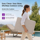 PURPLE LEAF Outdoor Chaise Lounge Patio Lounge Chair Recliner with Side Table and Cushion for Poolside Balcony Backyard