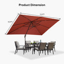 PURPLE LEAF Patio Cantilever Umbrella with Aluminum Offset Hanging for Pool Garden Deck
