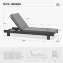 PURPLE LEAF Outdoor Standard Daybed for Patio,  Poolside Chaise Lounge Bed with Cushion, Olefin Blend Fabric, Aluminum Frame Sunbed for Deck and Backyard