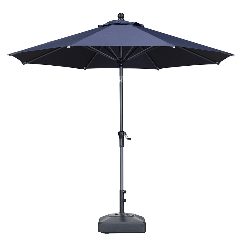 PURPLE LEAF Crank and Tilt Table Umbrella Outdoor Patio Market Umbrella with Visible Hand Crank System