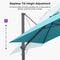 PURPLE LEAF Stepless Tilt Cantilever Umbrella Affordable Outdoor Patio Umbrella