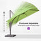 PURPLE LEAF Patio Cantilever Umbrella with Aluminum Offset Hanging for Pool Garden Deck