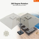 Clearance - PURPLE LEAF OPEN BOX SUNBRELLA Cantilever Umbrella Grey Aluminum Patio Umbrella