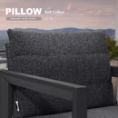 PURPLE LEAF Caesar Outdoor Dining Set Aluminum Luxury Patio Furniture Table and Chairs Set with Olifen Removable Thick Cushion and Pillow Patio Dining Sets for Garden Deck