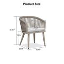 PURPLE LEAF Patio Dining Chairs Set of 2 Aluminum Frame Rattan Dining Chairs with Comfortable Cushions for Deck Garden