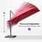 PURPLE LEAF Patio Cantilever Umbrella with Aluminum Offset Hanging for Pool Garden Deck