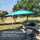 PURPLE LEAF Rectangular Large Outdoor Cantilever Umbrella for Garden, Pool