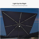 PURPLE LEAF LED Economical 10ft Patio Umbrellas Outdoor Umbrella with Lights
