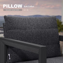 PURPLE LEAF Caesar 2-Pieces Patio Dining Chairs Aluminum Luxury Chairs with Olifen Removable Thick Cushion and Pillow for Garden Deck