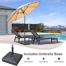 PURPLE LEAF Crank and Tilt Rectangular Outdoor Patio Market Umbrella with Base