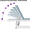PURPLE LEAF Outdoor Chaise Lounge Chairs Set of 2 White Aluminum Lounge Chair Five-Position Adjustable Chaise with Wheels and Table for Pool Deck Patio
