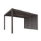 PURPLE LEAF Louvered Pergola Bronze Outdoor Aluminum Pergola with Shutter Wall Adjustable Gazebo Rainproof for Patio Deck Garden