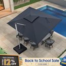 PURPLE LEAF Large Rectangular Porch Umbrella Outside Cantilever Patio Yard Umbrella